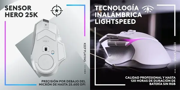 Ratón gaming Logitech G G502 X Plus Lightspeed
