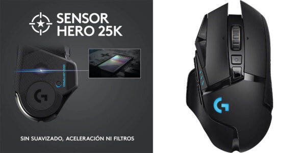 Ratón gaming inalámbrico Logitech G502 LIGHTSPEED