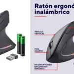 ratón vertical inalámbrico Trust Verto