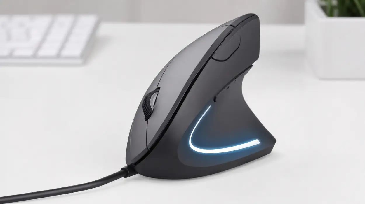 Adiós al dolor de muñeca con este ratón vertical ergonómico Trust Verto con cable USB y LED