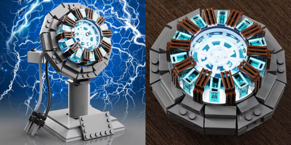 Set Reactor Arc de Iron Man con luz estilo LEGO