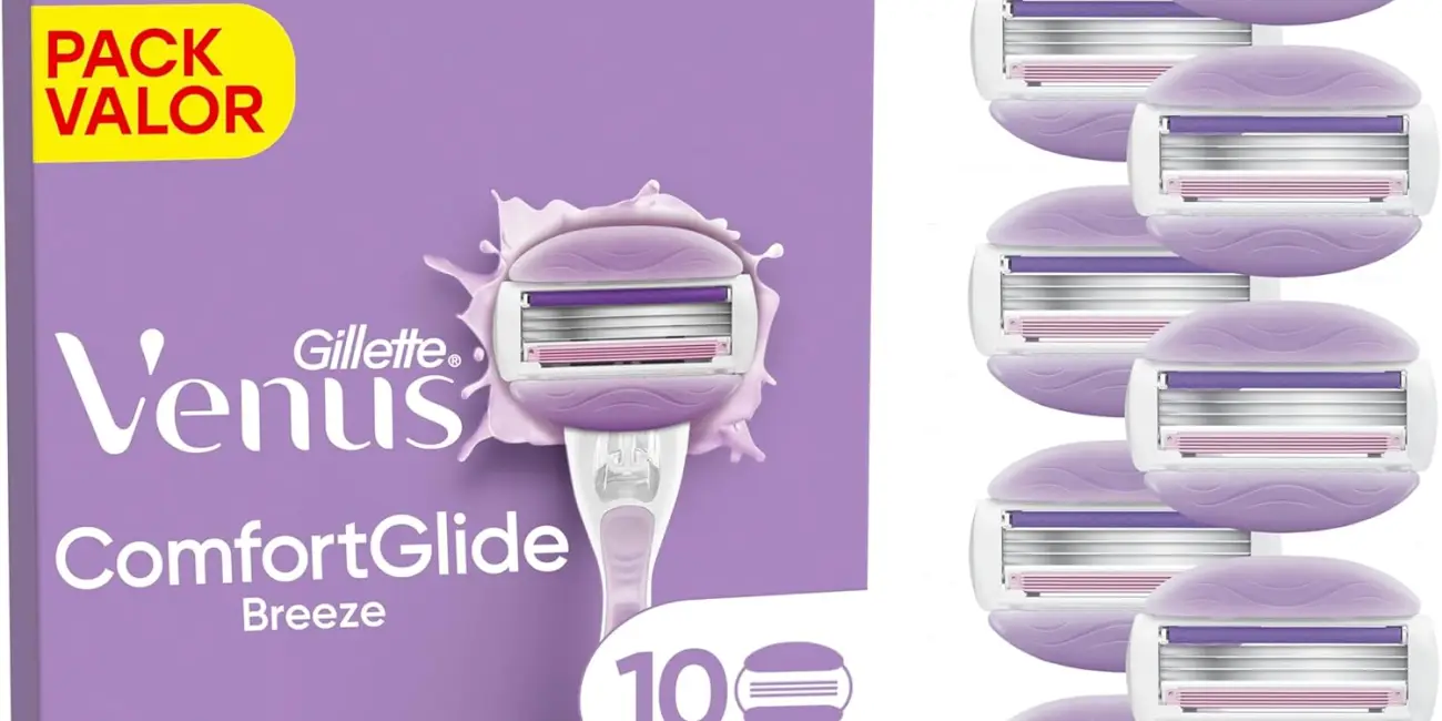 Pack x10 recambios para maquinilla Gillette Venus Comfortglide Breeze con barras de gel 2 en 1