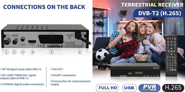 Receptor digital terrestre TDT Yingtop DVB-T2