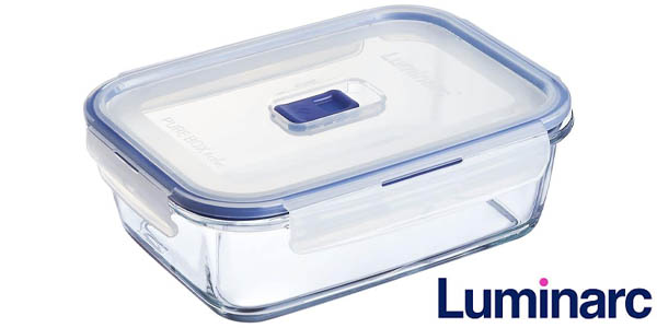 Recipiente hermético de vidrio Luminarc Pure Box de 1,22 L