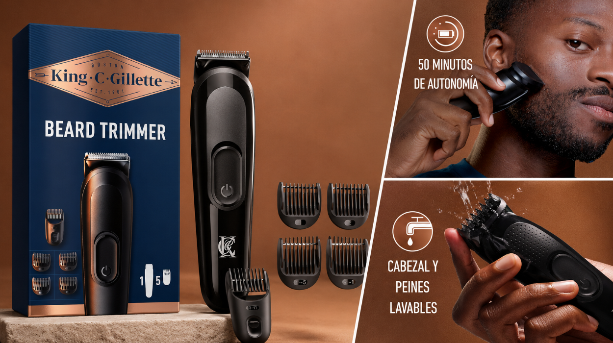 Recortadora de barba King C Gillette 3 en 1