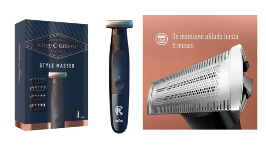 recortadora de barba y cortapelos inalámbrico King C. Gillette Style Master