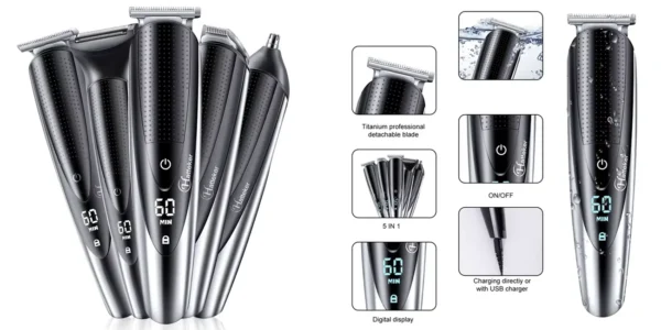 Recortadora de pelo Hatteker 5 en 1 para hombre