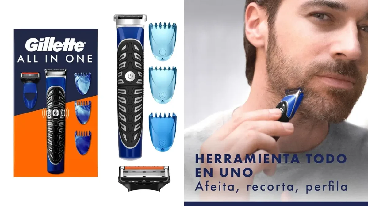 Afeita, recorta y perfila con precisión cara y cuerpo: Esta recortadora Gillette All in One con 5 hojas y valoraciones perfectas se queda hoy en menos de 19€