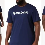 Camiseta Reebok Linear Logo azul para hombre