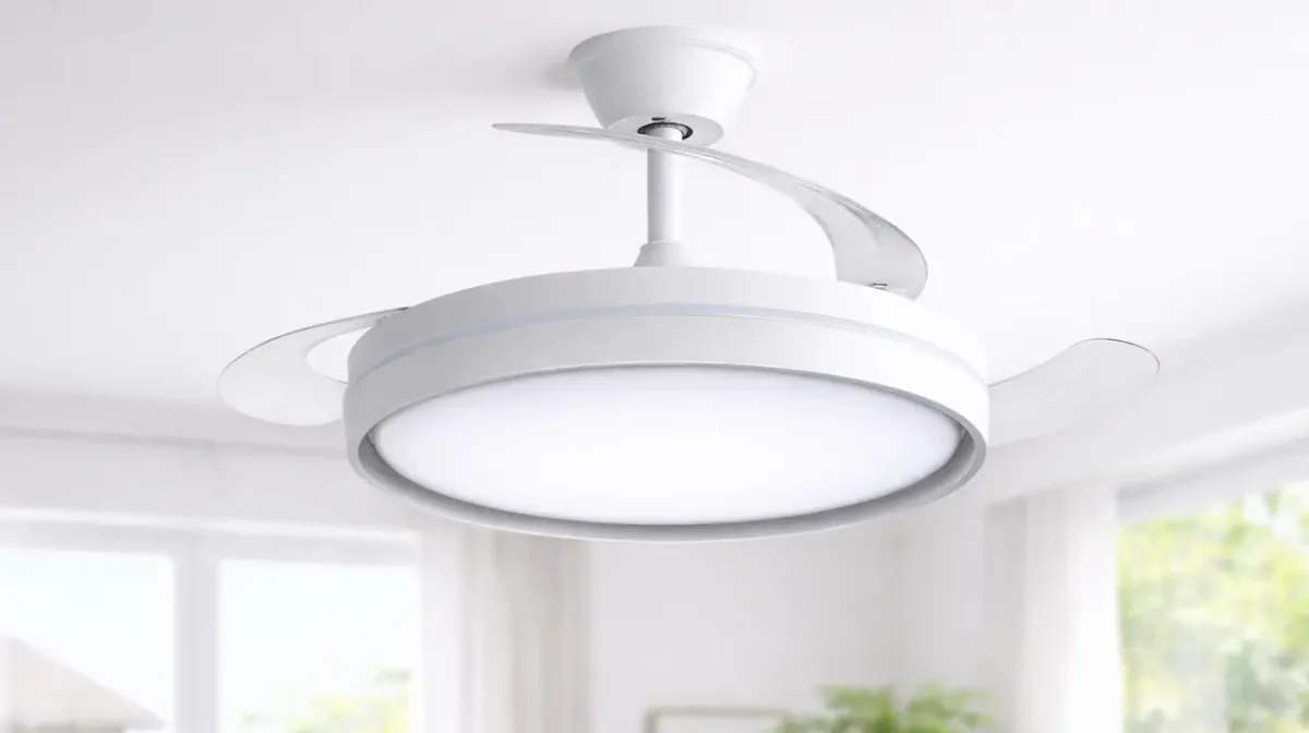 Refresca y decora tu hogar con este ventilador de techo invisible con motor inverter y luz LED regulable por 33,58€ con cupón y envío gratis (-45%)