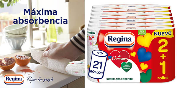 Regina corazones papel cocina chollo