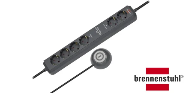 Regleta múltiple de 6 enchufes Brennenstuhl Eco-Line Comfort Switch Plus
