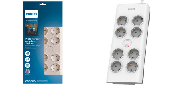 Regleta Philips SPN7080WA/10 de 8 enchufes