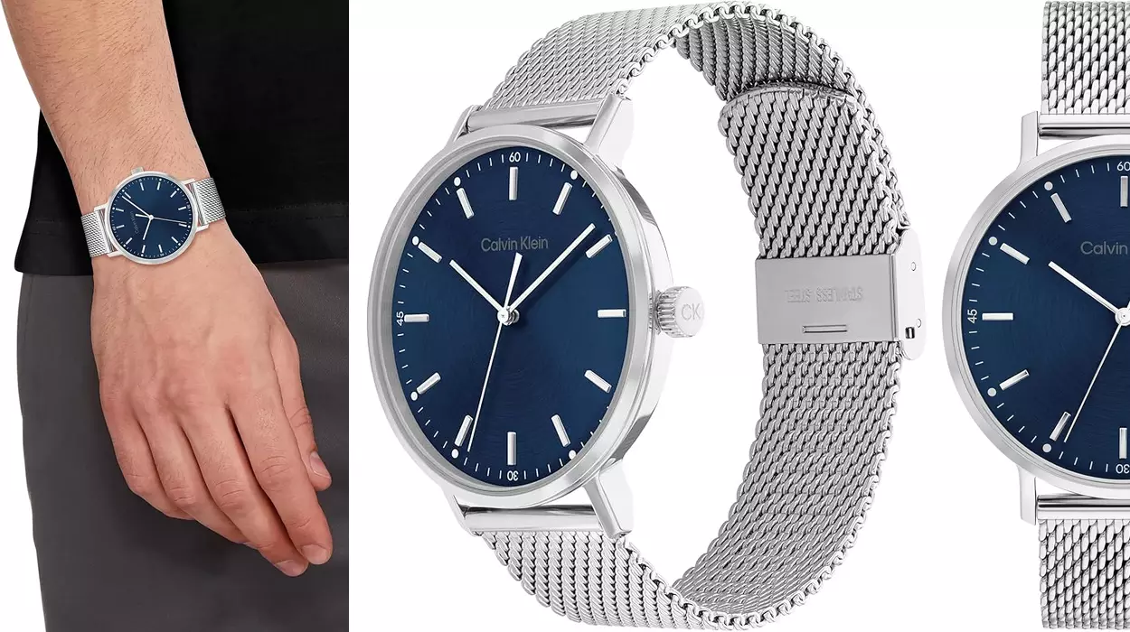 Reloj Calvin Klein Modern Mesh 25200045 de 42 mm con pulsera de malla de acero inoxidable