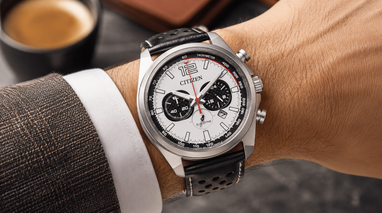 Energía solar y elegancia en tu muñeca con el Citizen CA4640 Eco-Drive Solar Chrono de 41 mm
