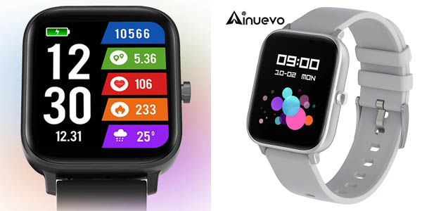 Smartwatch Ainuevo P8 GT con sensor de ritmo cardíaco