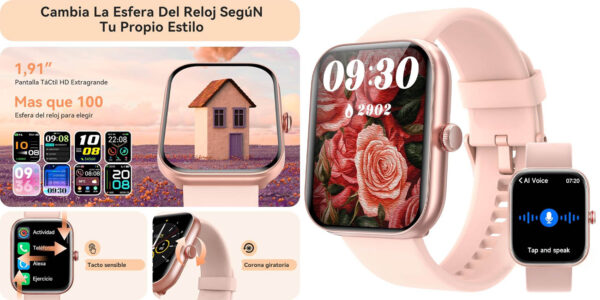 Smartwatch Yoever para mujer