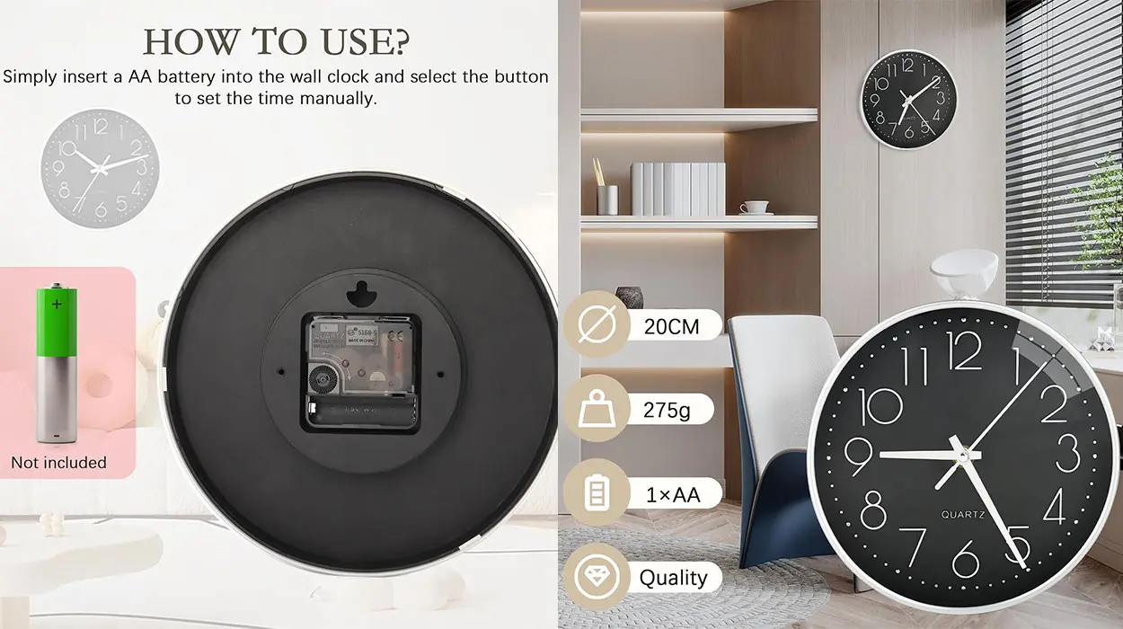 Reloj de pared con movimiento de cuarzo VMUTGA barato