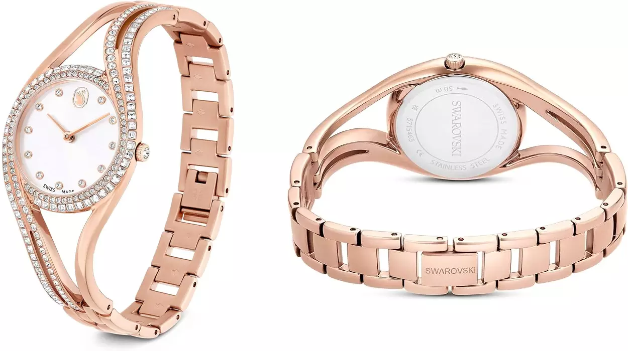 Reloj Joya Swarovski Hyperbola Swiss Made en oro rosa para mujer