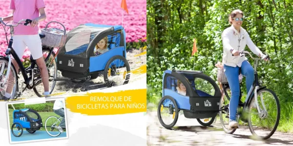 Remolque infantil para bicicleta HOMCOM