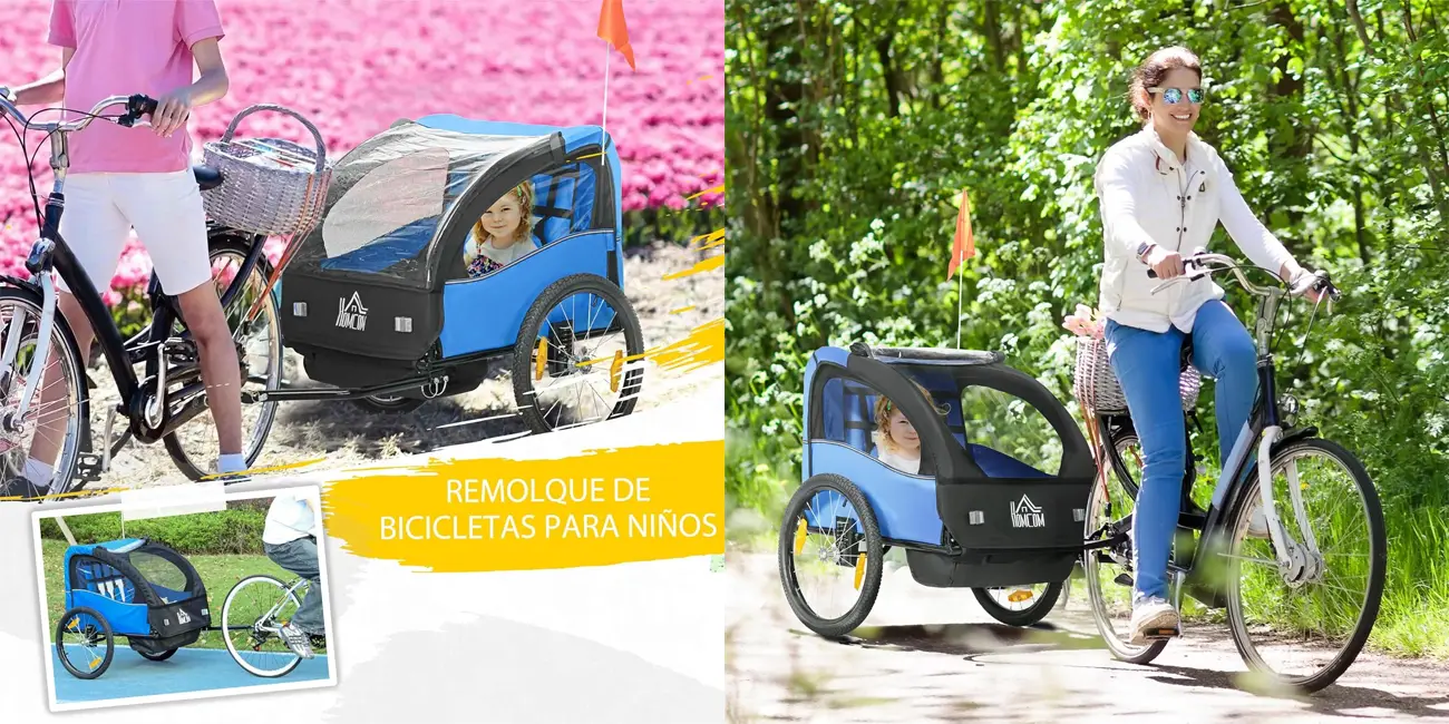 Remolque infantil para bicicleta HOMCOM