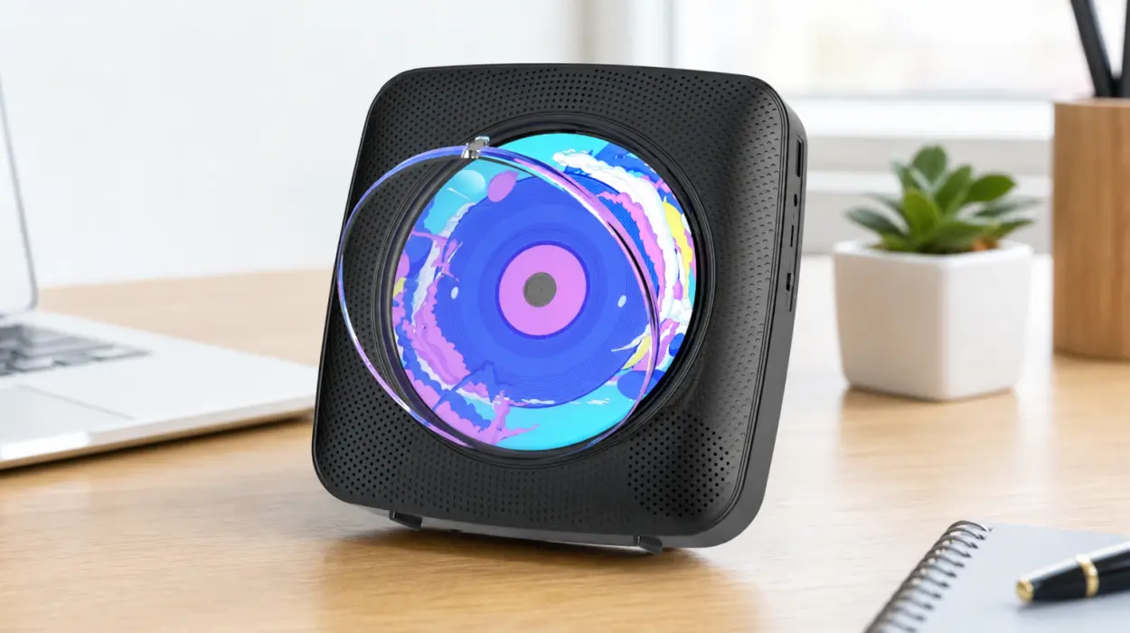 Reproductor de CD Kegaudio portátil con Bluetooth y altavoces