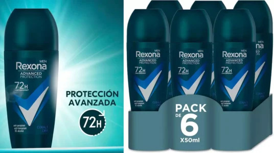 Chollo Pack x6 Desodorante Rexona Advanced Protection Cobalt Dry 72H de 50 ml