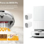 robot aspirador Roborock QV 35A de 8.000 Pa con accesorios