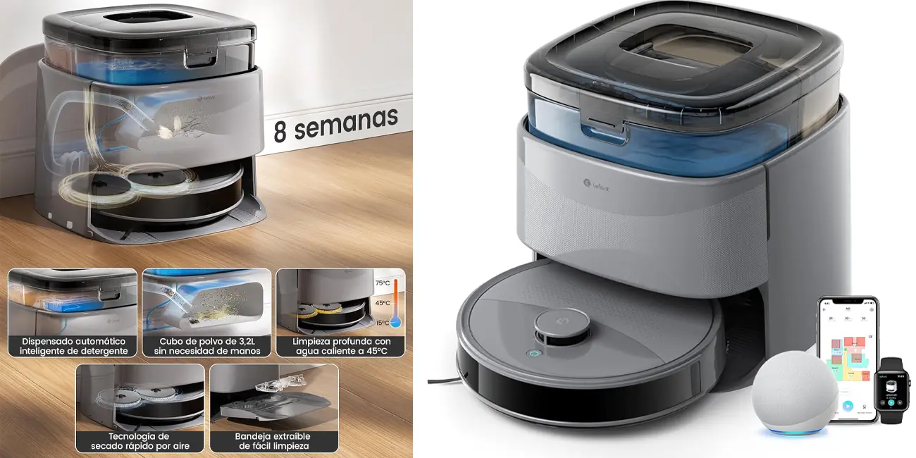 Robot aspirador y friegasuelos LEFANT M3 MAX