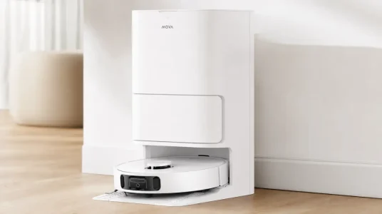 Robot aspirador MOVA E40 Ultra con potente succión de 19.000 Pa y fregado MaxiReach