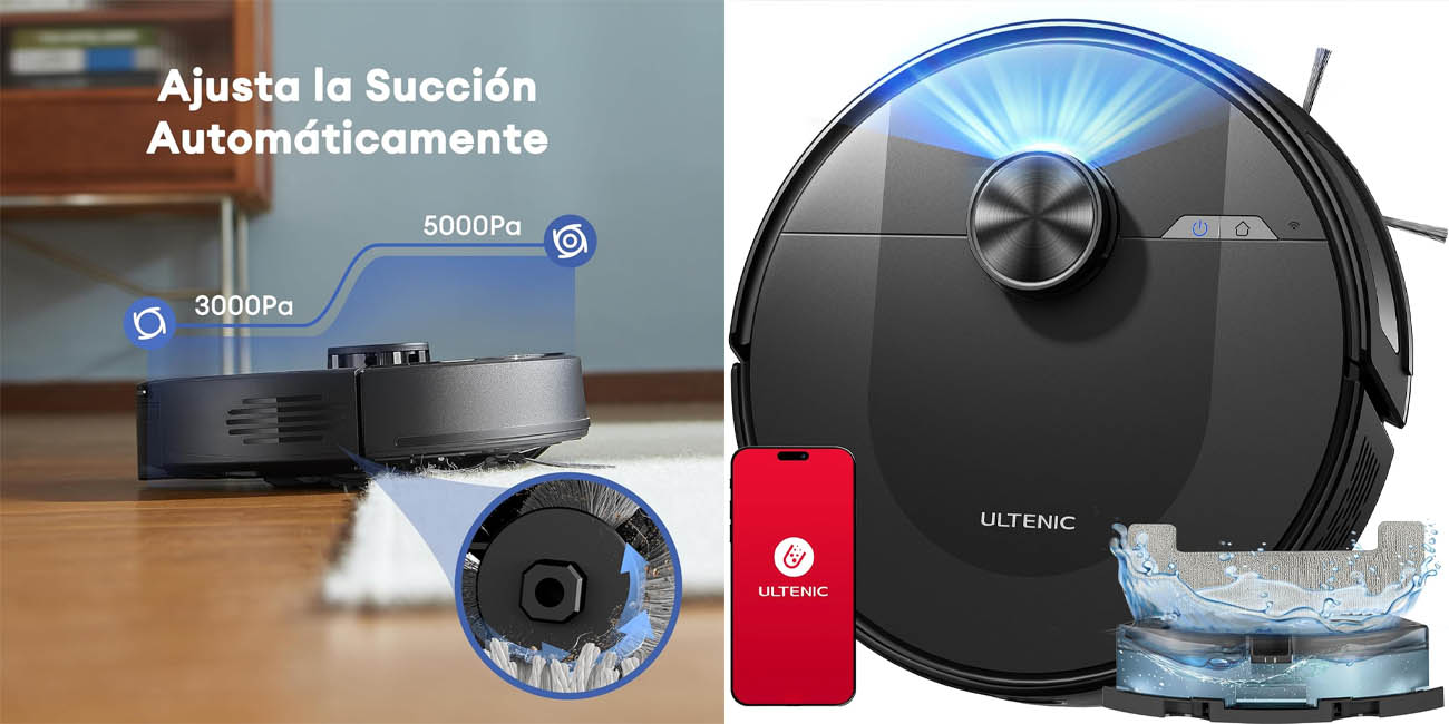 Robot aspirador y fregasuelos Ultenic D10