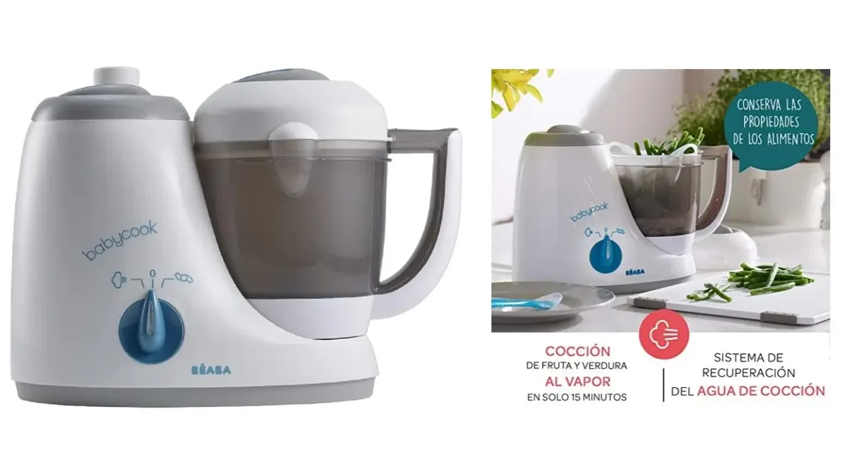 Cocina casera rápida y saludable para bebés: Robot BÉABA Babycook 4 en 1, mezcla, cuece y más en 15 min por sólo 64,99€ (46% de descuento)
