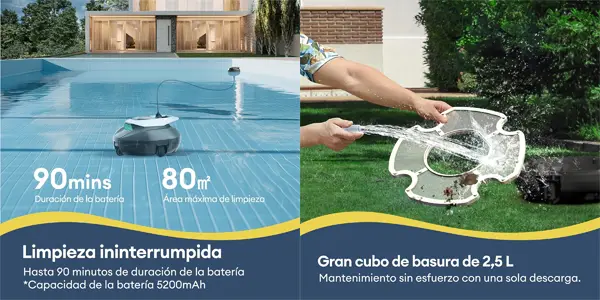 Robot limpiador de piscinas Ultenic Pooleco 10S