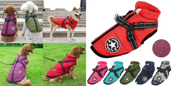 Ropa de invierno impermeable para perros