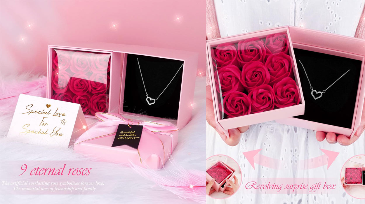 Rosa Eterna Placcata Oro 24k - Regalo Romantico Per San Valentino, Anniversari E Festa Della Mamma - Foto 5