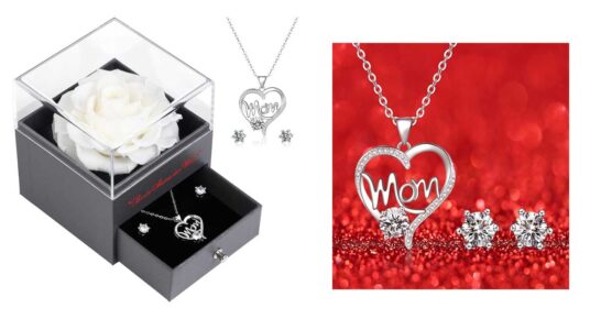 rosa eterna con collar eaprala barato