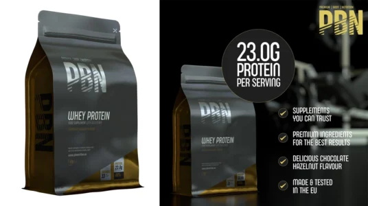 proteína de suero de leche en polvo Premium Body Nutrition de 1 kg sabor chocolate