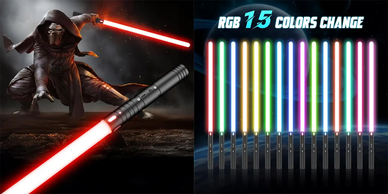 Sable de luz de Star Wars con efectos de luz y sonido