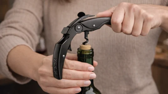 sacacorchos profesional de doble palanca con espiral