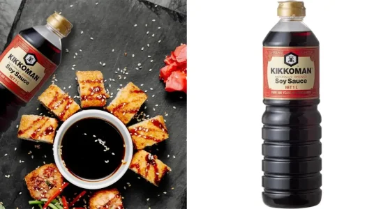 Salsa de soja oscura Kikkoman de 1 litro