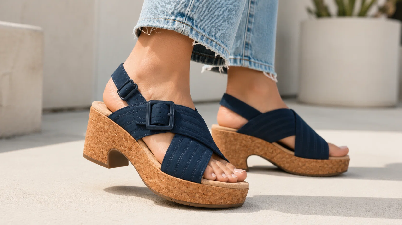 Sandalias Clarks Nerisa West mujer navy