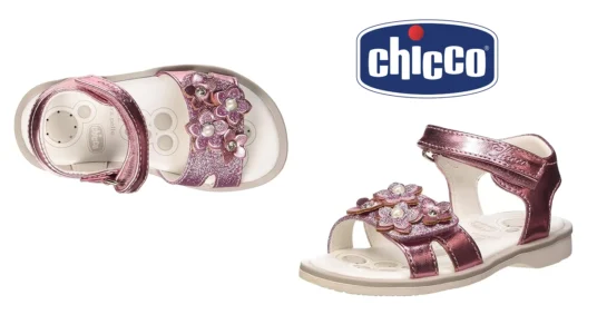 sandalias Chicco con doble cierre ajustable para niñas
