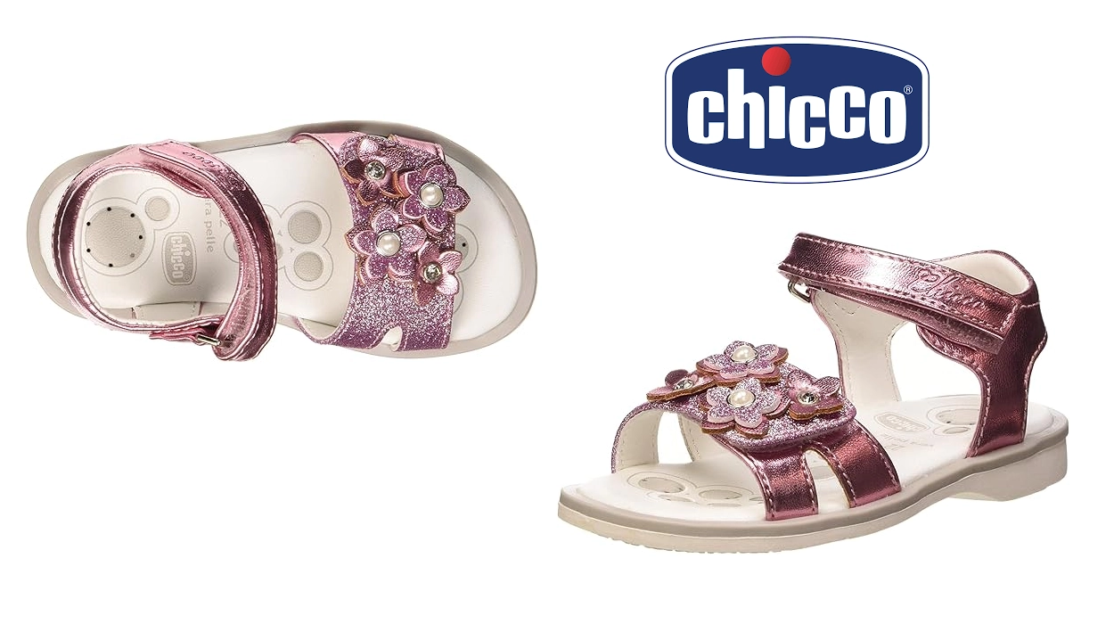 sandalias Chicco con doble cierre ajustable para niñas