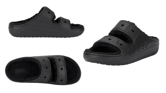 sandalias Crocs Baya Cozzy negras baratas