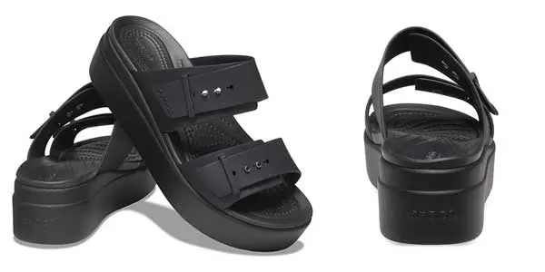 sandalias Crocs Brooklyn Buckle Low Wedge oferta