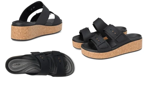 sandalias Crocs Brooklyn Cork Buckle para mujer