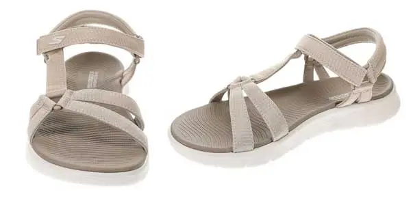 sandalias Skechers Go Walk Flex Sublime beige mujer oferta