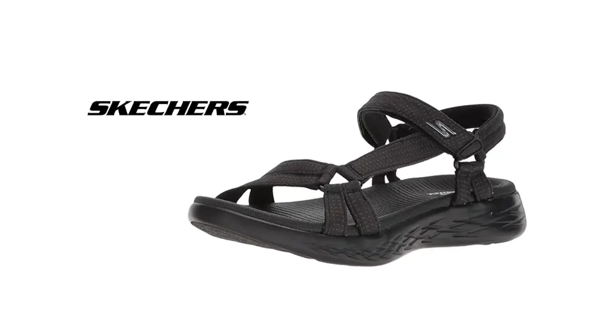 Sandalias Skechers On-The-go 600 Brilliancy negras para mujer
