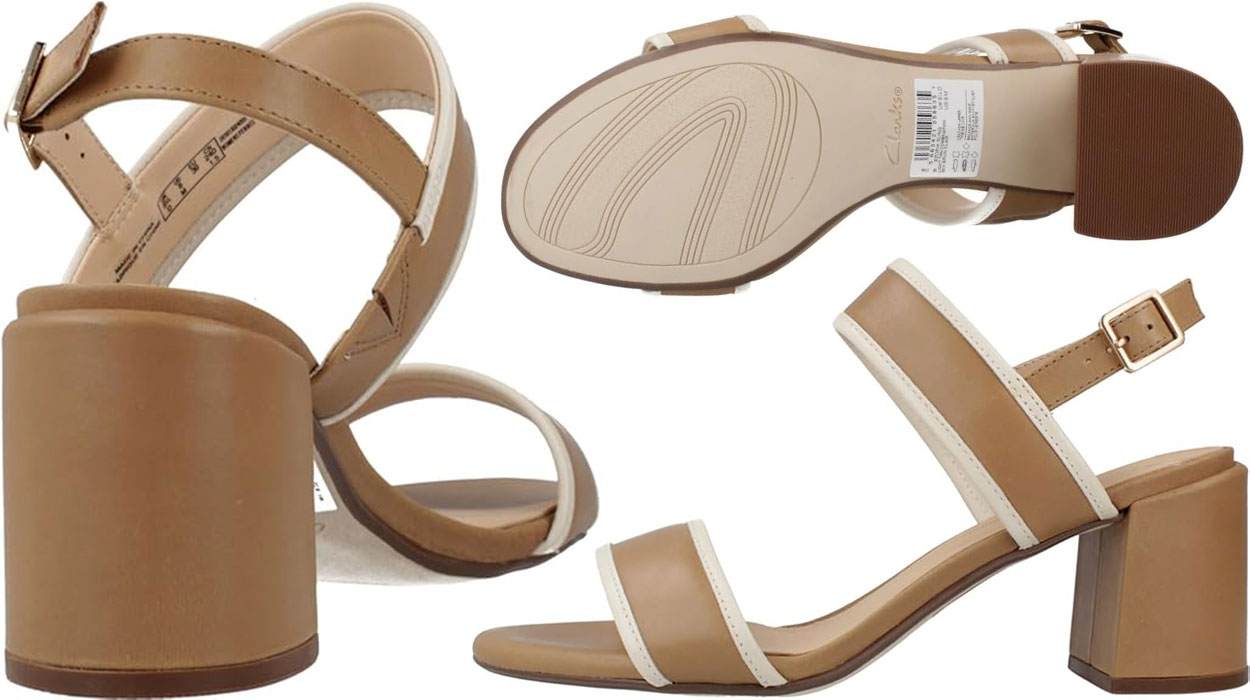 Sandalias de cuero Clarks Ezoria Sling para mujer