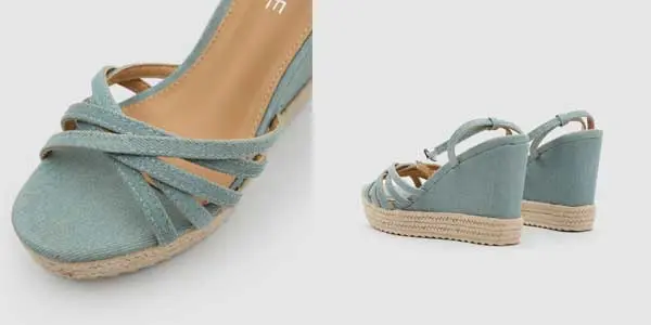 Sandalias cuña tiras cruzadas Inside oferta